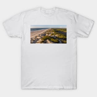 Aerial view of beach at sunset T-Shirt